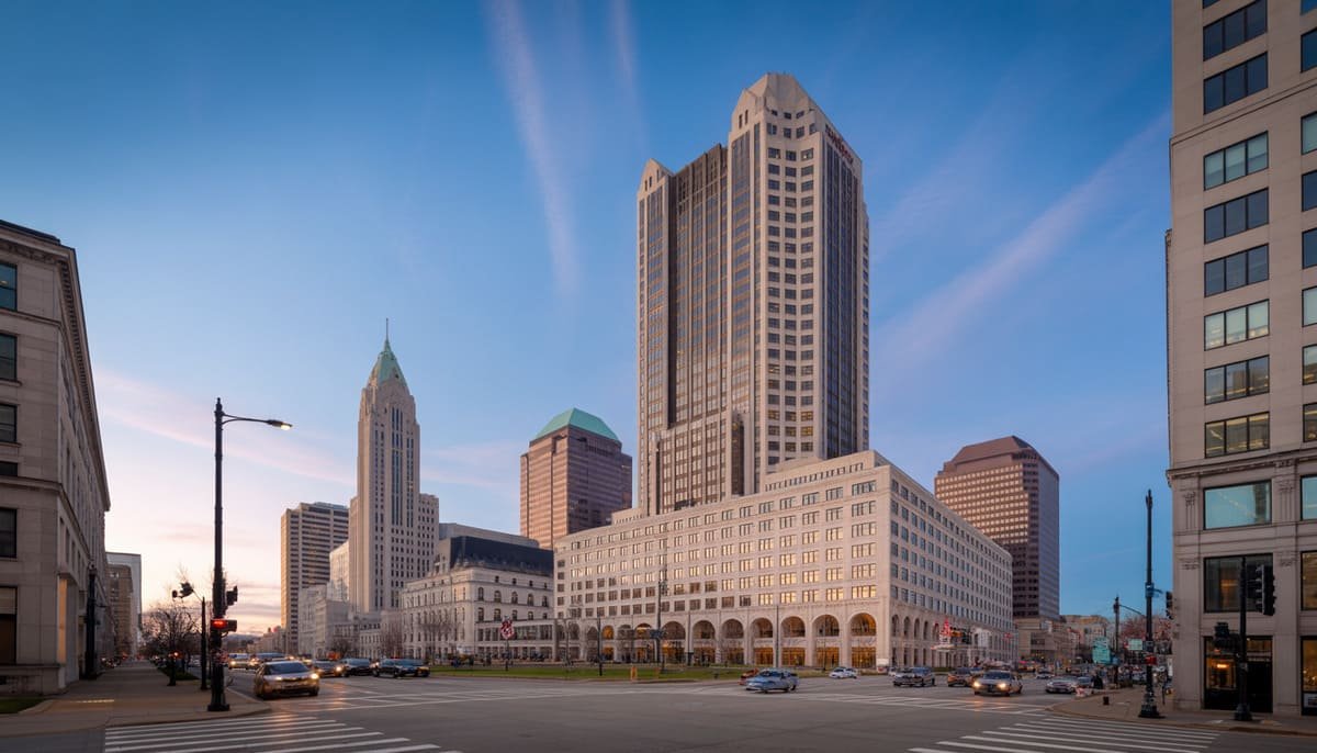 The 21-story KeyBank Building at 88 E. Broad St. in Downtown Columbus, Ohio.