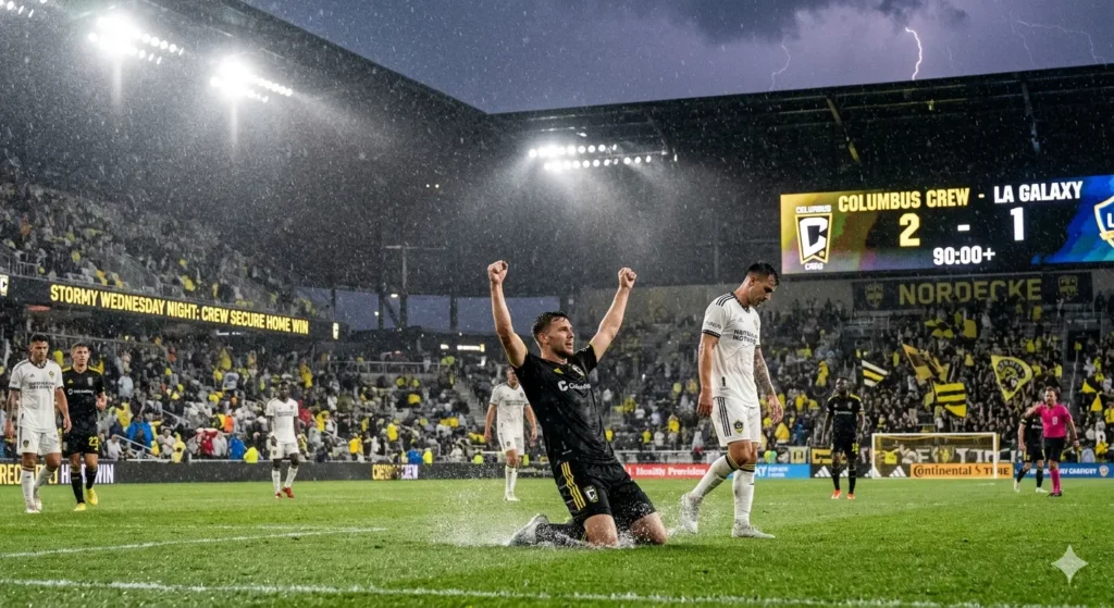 Columbus Crew Top LA Galaxy 2–1 in Stormy Wednesday Night Home Win