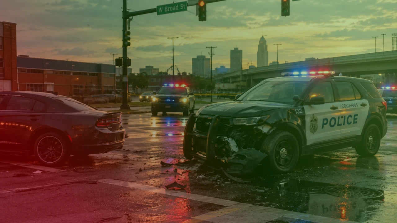 Franklinton Chase Ends With Crash Into Columbus Police Cruiser