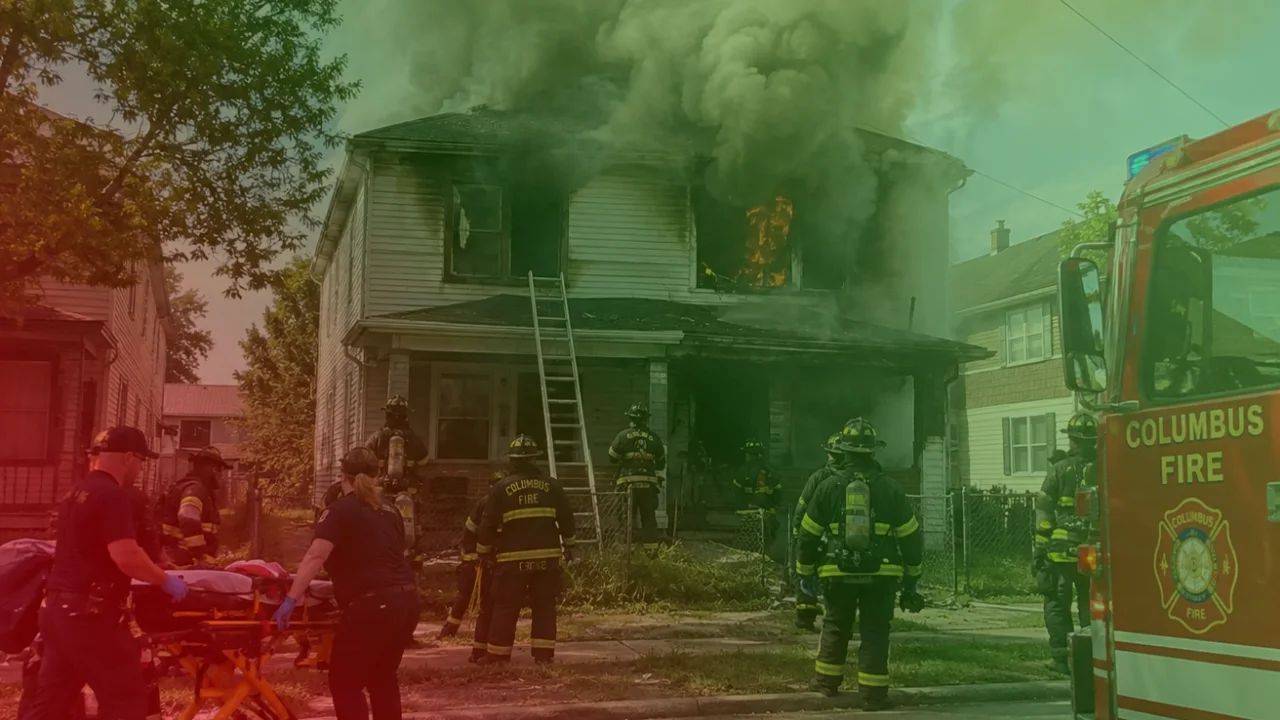 Two Jump From Second Floor in Near East Side Columbus Fire